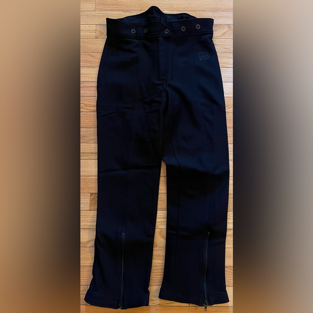 Numero Uno Black Ski Snow Winter Pants Ankle Zippers UK 14 Italy